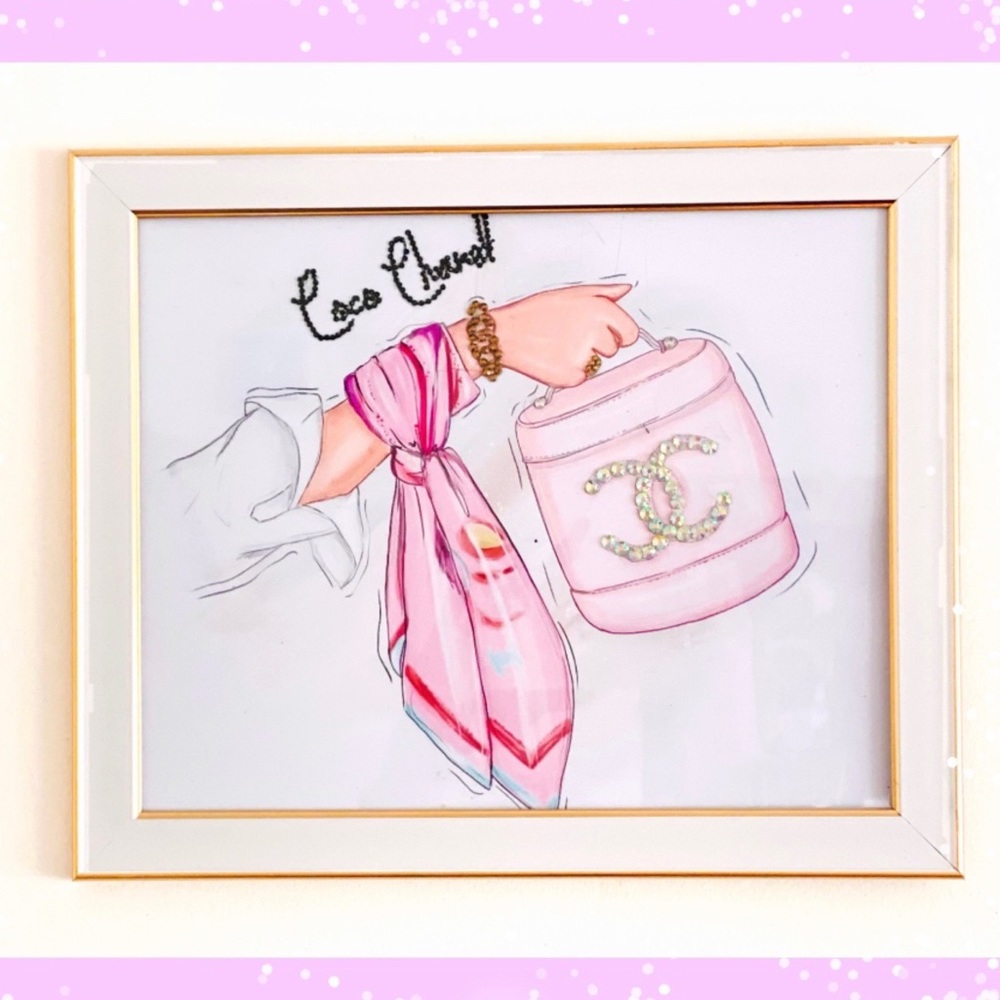Fashion Wall Mount & Easel Back Art Framed Decor - Brand New - Size: 8x10"